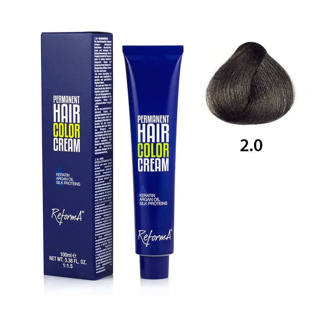 Hair Color Cream  2.0 - very dark brown, 100 ml