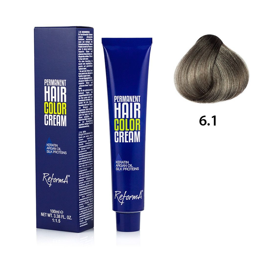 Hair Color Cream  6.1 - dark natural ash brown, 100 ml