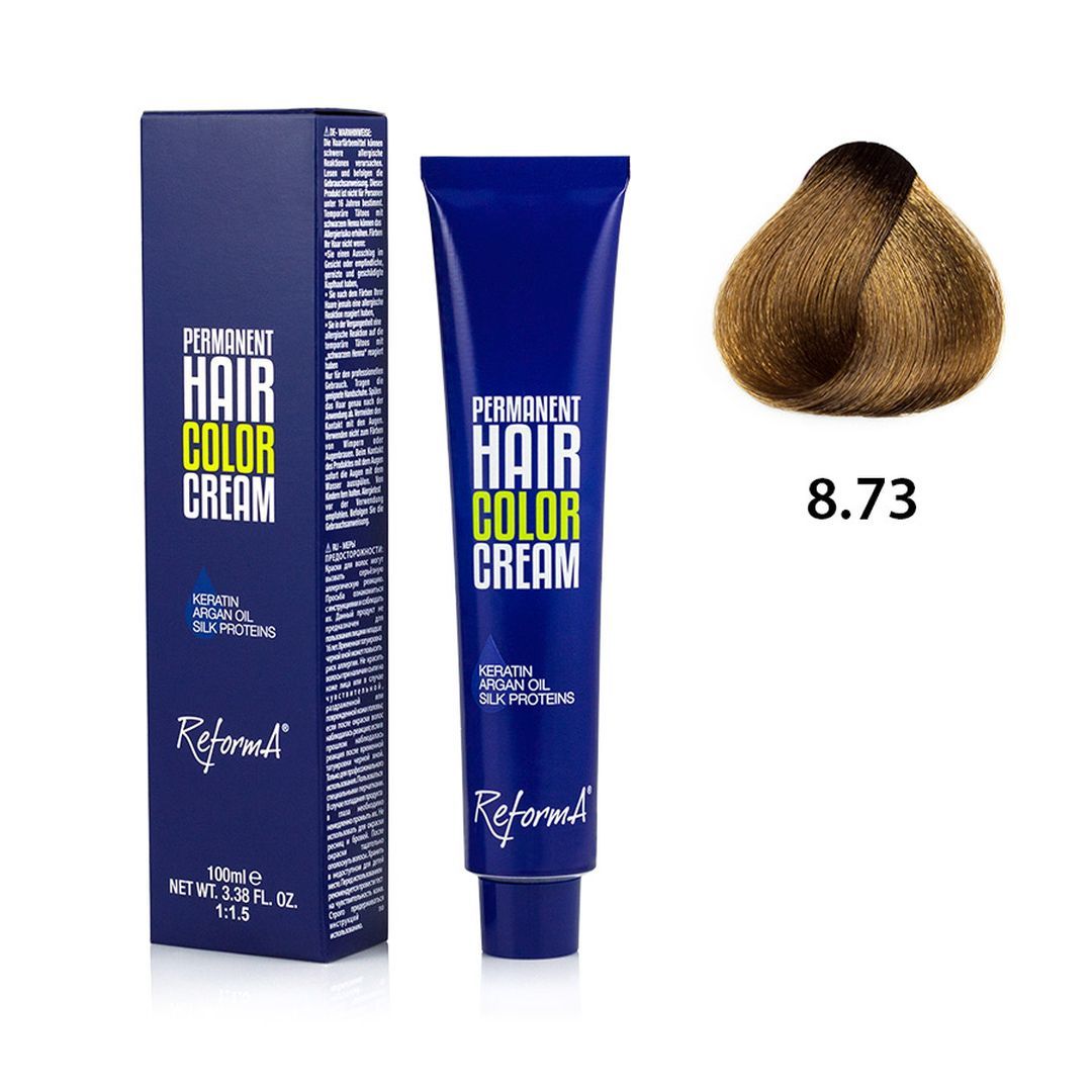 Hair Color Cream  8.73 - light brown golden blonde, 100 ml