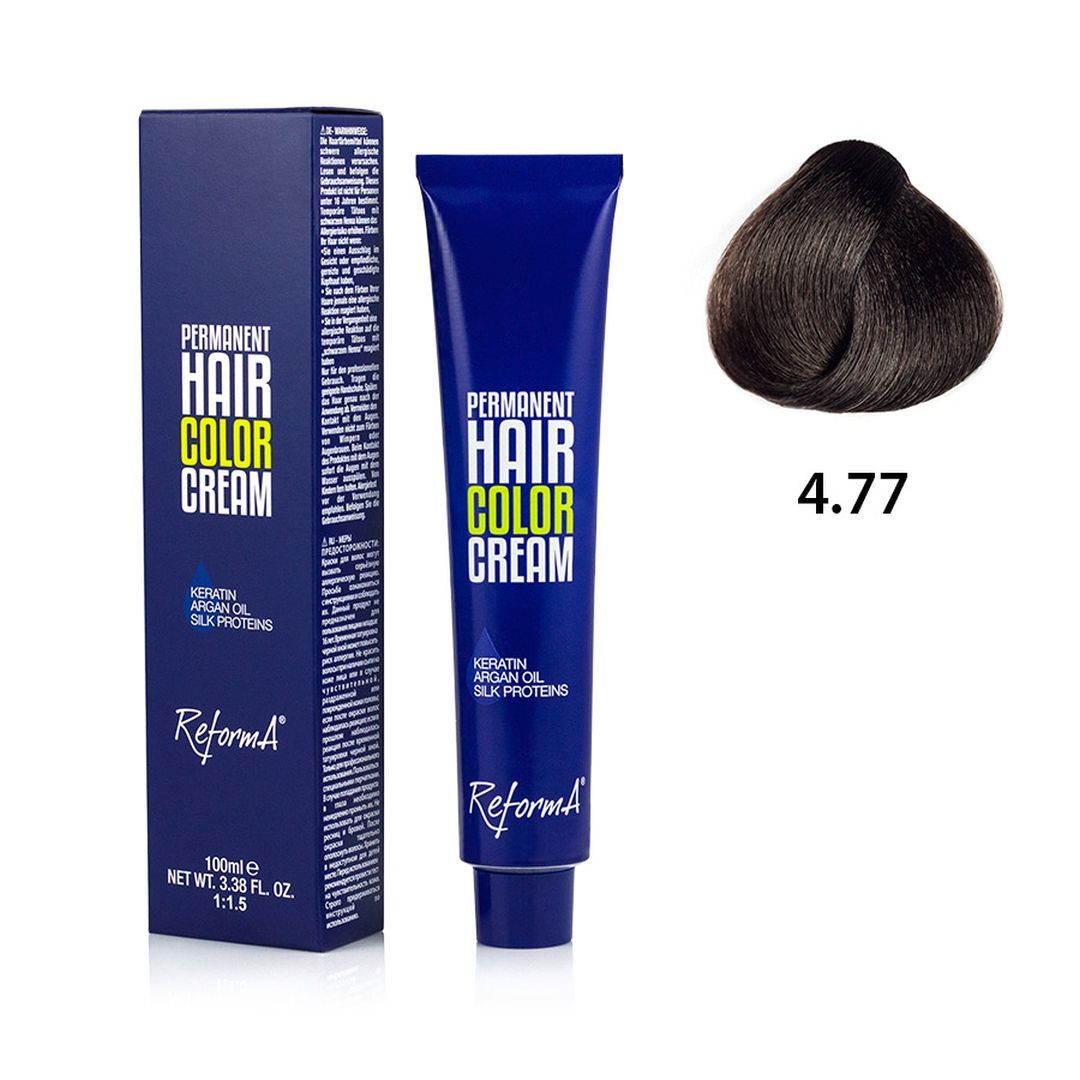 Hair Color Cream  4.77 - intense brown brown, 100 ml