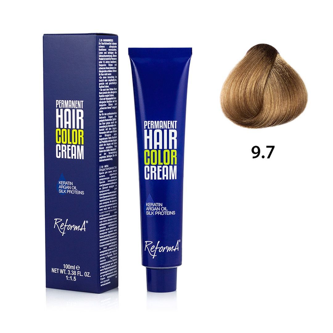 Hair Color Cream  9.7 - very light brown blonde, 100 ml