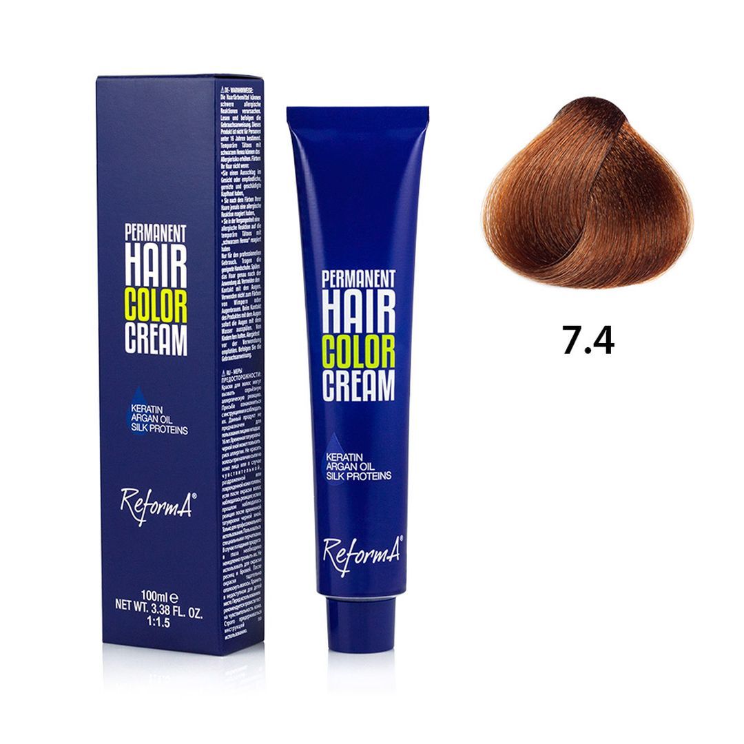 Hair Color Cream  7.4 - copper blonde, 100 ml