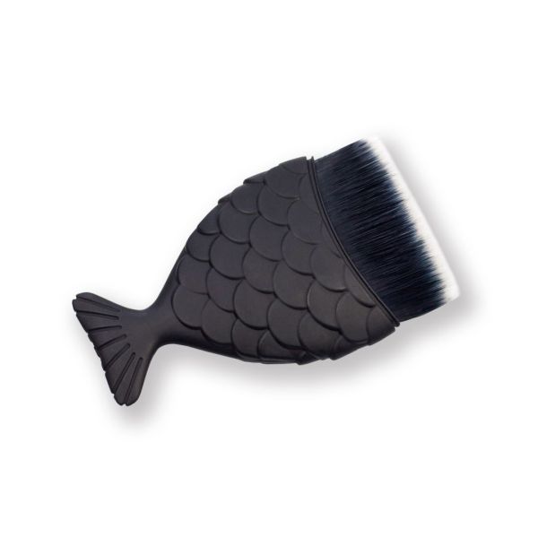 Fish brush - black matte - straight