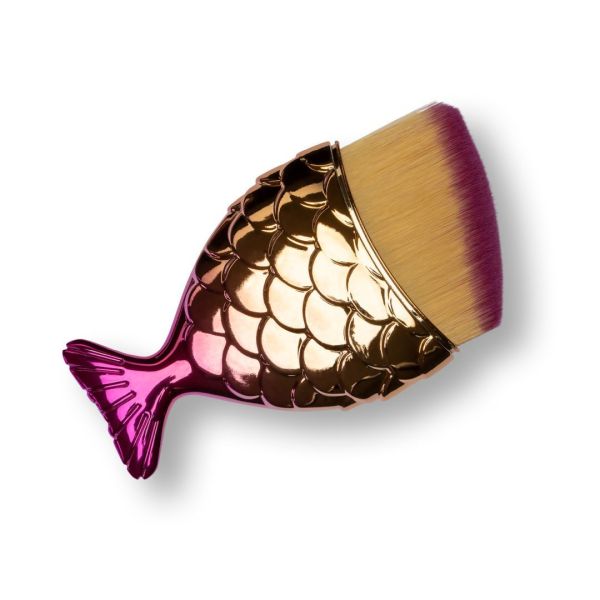 Fish brush - pink/gold - oblique